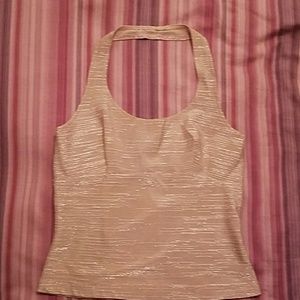 Hourglass Pink Metallic Halter Top